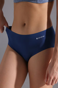 Zivame Medium Rise Full Coverage No Visible Panty Line Hipster - Navy Peony — thumbnail 4